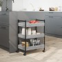 Engineered wood kitchen cart in Sonoma gray, 50x30x70 cm by , Kitchen and dining carts - Ref: Foro24-842359, Price: 48,99 €, ...