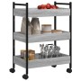 Carrito de cocina madera de ingeniería gris Sonoma 50x30x70 cm de , Carros de cocina y comedor - Ref: Foro24-842359, Precio: ...