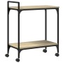 Kitchen cart made of Sonoma oak wood, 60.5x31x72.5cm by , Kitchen and dining carts - Ref: Foro24-842367, Price: 45,51 €, Disc...