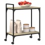 Kitchen cart made of Sonoma oak wood, 60.5x31x72.5cm by , Kitchen and dining carts - Ref: Foro24-842367, Price: 45,51 €, Disc...