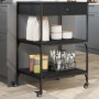 Engineered wood kitchen cart in black, 60x48x89.5 cm by , Kitchen and dining carts - Ref: Foro24-842371, Price: 107,57 €, Dis...