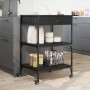 Engineered wood kitchen cart in black, 60x48x89.5 cm by , Kitchen and dining carts - Ref: Foro24-842371, Price: 107,57 €, Dis...