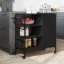 Carrito de cocina madera de ingeniería negro 87,5x38,5x84,5 cm de , Carros de cocina y comedor - Ref: Foro24-842386, Precio: ...