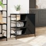 Carrito de cocina madera de ingeniería negro 87,5x38,5x84,5 cm de , Carros de cocina y comedor - Ref: Foro24-842386, Precio: ...