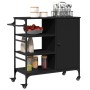 Carrito de cocina madera de ingeniería negro 87,5x38,5x84,5 cm de , Carros de cocina y comedor - Ref: Foro24-842386, Precio: ...