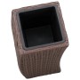 3-Piece Brown Synthetic Rattan Flowerbed Set by vidaXL, Pots and planters - Ref: Foro24-46941, Price: 123,57 €, Discount: %