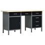 Black steel workbench 160x60x85 cm by vidaXL, Work tables - Ref: Foro24-145347, Price: 391,92 €, Discount: %