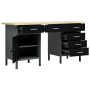 Black steel workbench 160x60x85 cm by vidaXL, Work tables - Ref: Foro24-145347, Price: 391,92 €, Discount: %