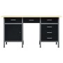 Black steel workbench 160x60x85 cm by vidaXL, Work tables - Ref: Foro24-145347, Price: 391,92 €, Discount: %