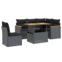 Set aus 6-teiligen Gartensofas und Kissen Kunstrattan schwarz von , Gartensets - Ref: Foro24-3273078, Preis: 405,87 €, Rabatt: %