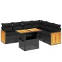 7-piece garden dining set with black synthetic rattan cushions by , Garden sets - Ref: Foro24-3273974, Price: 485,17 €, Disco...