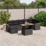 Set aus 8-teiligen Gartensofas und Kissen Kunstrattan schwarz von , Gartensets - Ref: Foro24-3273183, Preis: 525,39 €, Rabatt: %