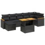 Set aus 8-teiligen Gartensofas und Kissen Kunstrattan schwarz von , Gartensets - Ref: Foro24-3273183, Preis: 534,99 €, Rabatt: %