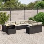 Set de sofás de jardín 10 pzas cojines ratán sintético negro de , Conjuntos de jardín - Ref: Foro24-3272799, Precio: 677,54 €...