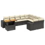 Set Gartensofas 10 Stück Kissen synthetisches Rattan schwarz von , Gartensets - Ref: Foro24-3272799, Preis: 678,28 €, Rabatt: %