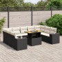 Set Gartensofas 10 Stück Kissen synthetisches Rattan schwarz von , Gartensets - Ref: Foro24-3272778, Preis: 678,28 €, Rabatt: %