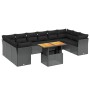 Set mit 11 Stück Gartensofas und Kissen synthetisches Rattan schwarz von , Gartensets - Ref: Foro24-3271020, Preis: 715,61 €,...