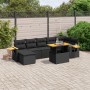 Set aus 8-teiligen Gartensofas und Kissen Kunstrattan schwarz von , Gartensets - Ref: Foro24-3273624, Preis: 553,99 €, Rabatt: %