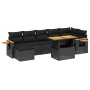 Set aus 8-teiligen Gartensofas und Kissen Kunstrattan schwarz von , Gartensets - Ref: Foro24-3273624, Preis: 553,99 €, Rabatt: %