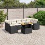 Set aus 8-teiligen Gartensofas und Kissen Kunstrattan schwarz von , Gartensets - Ref: Foro24-3272547, Preis: 598,36 €, Rabatt: %