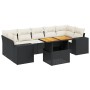 Set aus 8-teiligen Gartensofas und Kissen Kunstrattan schwarz von , Gartensets - Ref: Foro24-3272547, Preis: 598,21 €, Rabatt: %