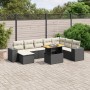 Set aus 8-teiligen Gartensofas und Kissen Kunstrattan schwarz von , Gartensets - Ref: Foro24-3272771, Preis: 592,15 €, Rabatt: %