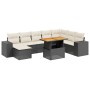 Set aus 8-teiligen Gartensofas und Kissen Kunstrattan schwarz von , Gartensets - Ref: Foro24-3272771, Preis: 592,15 €, Rabatt: %