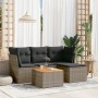 Set Gartensofas mit Kissen 5 Stück synthetisches Rattangrau von , Gartensets - Ref: Foro24-3255941, Preis: 301,82 €, Rabatt: %