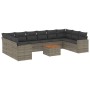 Set mit 11 Gartensofas und Kissen synthetisches Rattangrau von , Gartensets - Ref: Foro24-3256627, Preis: 710,29 €, Rabatt: %