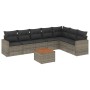 Garden sofa set 8 pieces and gray synthetic rattan cushions by , Garden sets - Ref: Foro24-3256487, Price: 527,55 €, Discount: %