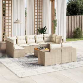 Set Gartensofas mit beigen Kissen 10 Stück synthetisches Rattan von , Gartensets - Ref: Foro24-3257927, Preis: 883,99 €, Raba...