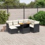 Set aus 8-teiligen Gartensofas und Kissen Kunstrattan schwarz von , Gartensets - Ref: Foro24-3275492, Preis: 548,46 €, Rabatt: %