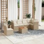 Set aus 7-teiligen Gartensofas und Kissen, synthetisches Rattan, beige von , Gartensets - Ref: Foro24-3255995, Preis: 484,27 ...