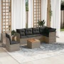 Set de sofás de jardín 7 piezas con cojines ratán PE gris de , Conjuntos de jardín - Ref: Foro24-3255997, Precio: 426,07 €, D...