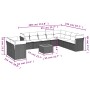 Set mit 11 Gartensofas und Kissen synthetisches Rattangrau von , Gartensets - Ref: Foro24-3256053, Preis: 662,99 €, Rabatt: %