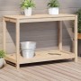 Planting table with solid pine wood shelf 108x50x75 cm by , Pot stands - Ref: Foro24-832402, Price: 84,36 €, Discount: %