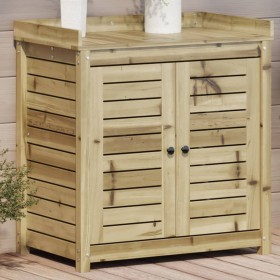 Plantagentisch mit Regalen aus imprägniertem Holz 82,5x50x86,5 cm von , Topfständer - Ref: Foro24-832421, Preis: 202,77 €, Ra...