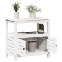 Plantagentisch mit Regalen Kiefernholz weiß 82,5x45x81 cm von , Topfständer - Ref: Foro24-832428, Preis: 138,40 €, Rabatt: %