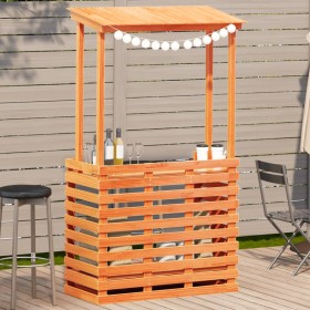 Hoher Garten-Stehtisch Massivholz braun 112,5x57x195,5 cm von , Gartentische - Ref: Foro24-844641, Preis: 221,73 €, Rabatt: %