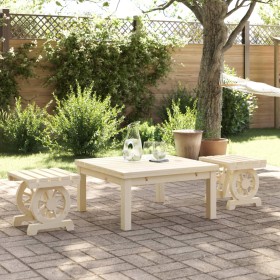 Garden stools, 2 units, solid fir wood by , Garden chairs - Ref: Foro24-3207133, Price: 125,99 €, Discount: %