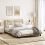 Bed frame with LED lights cream fabric 140x190 cm by , Beds and slatted bases - Ref: Foro24-3213702, Price: 261,75 €, Discoun...