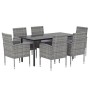 Set de comedor jardín 7 pzas cojines ratán sintético antracita de , Conjuntos de jardín - Ref: Foro24-3156771, Precio: 548,21...