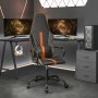 Gaming-Stuhl aus schwarzem und orangefarbenem Kunstleder von , Gaming-Stühle - Ref: Foro24-3143793, Preis: 112,74 €, Rabatt: %