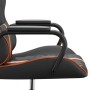 Gaming-Stuhl aus schwarzem und orangefarbenem Kunstleder von , Gaming-Stühle - Ref: Foro24-3143793, Preis: 112,74 €, Rabatt: %