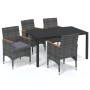 Juego muebles jardín 5 pzas con cojines ratán sintético gris de , Conjuntos de jardín - Ref: Foro24-3095029, Precio: 446,20 €...