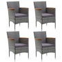 Juego muebles jardín 5 pzas con cojines ratán sintético gris de , Conjuntos de jardín - Ref: Foro24-3095029, Precio: 446,20 €...