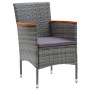 Juego muebles jardín 5 pzas con cojines ratán sintético gris de , Conjuntos de jardín - Ref: Foro24-3095029, Precio: 446,20 €...