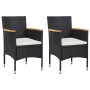 3-piece garden furniture set with black synthetic rattan cushions by , Garden sets - Ref: Foro24-3095015, Price: 294,93 €, Di...