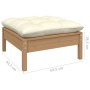 5-piece garden furniture set with cream pine wood cushions by , Garden sets - Ref: Foro24-3096037, Price: 386,28 €, Discount: %