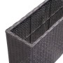 Flower bed with 2 black synthetic rattan pots 90x20x40 cm by vidaXL, Pots and planters - Ref: Foro24-46920, Price: 88,99 €, D...